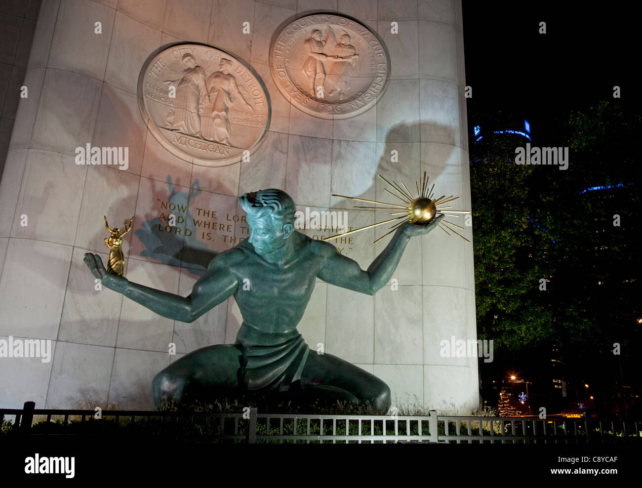 L'esprit de Detroit monument à Detroit Banque D'Images