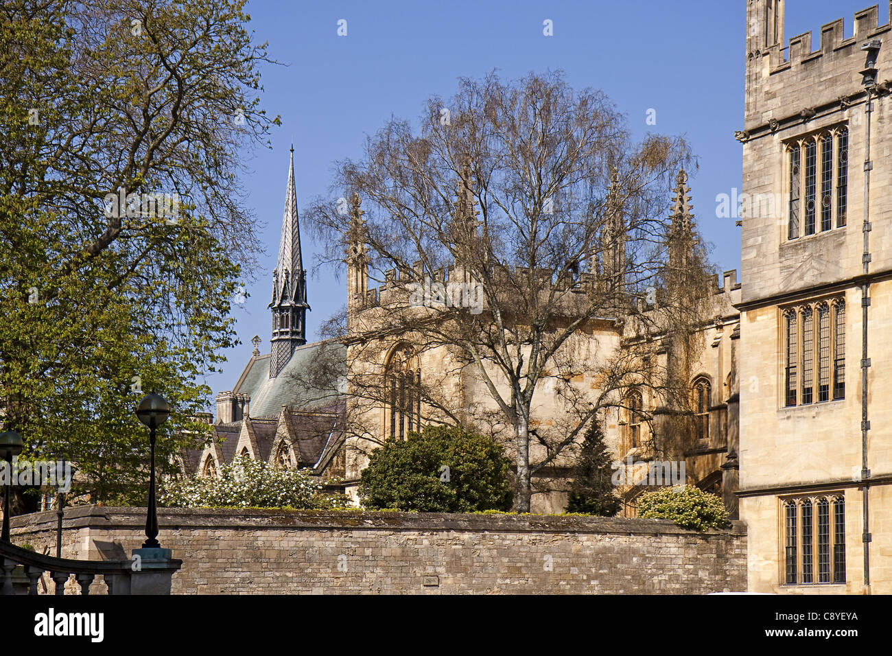 Vue d'Oxford Royaume-uni Exeter College Banque D'Images