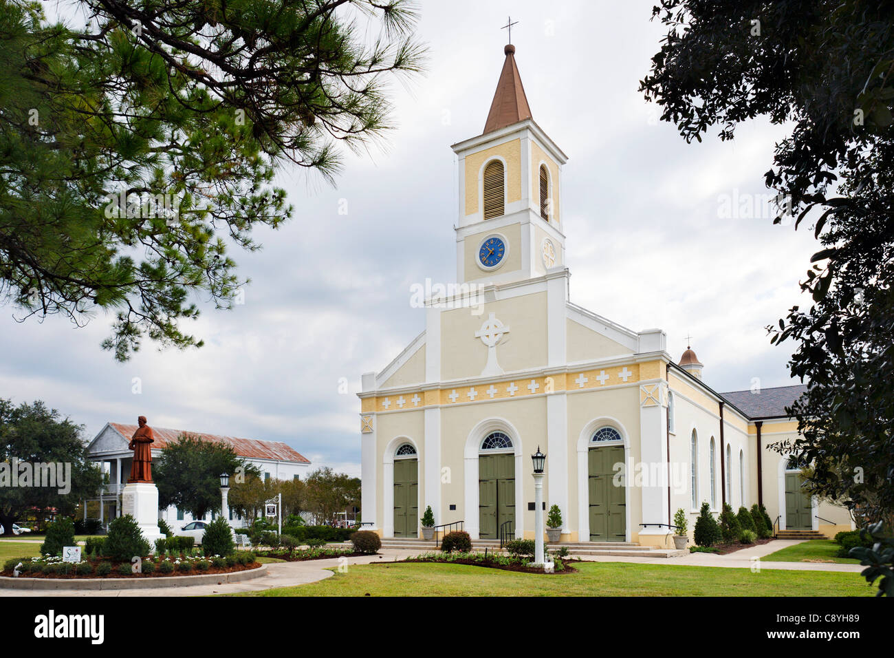 Saint Martin de Tours l'Église catholique romaine dans la vieille ville historique de St Martinville, Cajun, Louisiane, USA, pays Banque D'Images