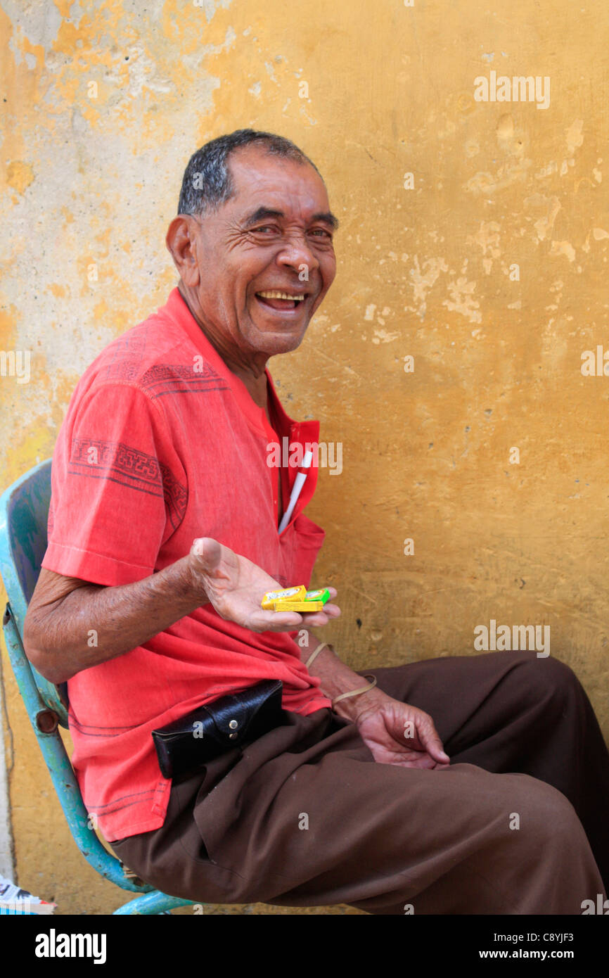 Laughing Man, Carthagène, Colombie Banque D'Images