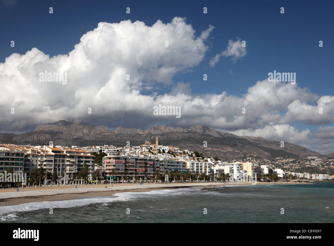 Avis de Mediterranean Resort Altea, Espagne Banque D'Images