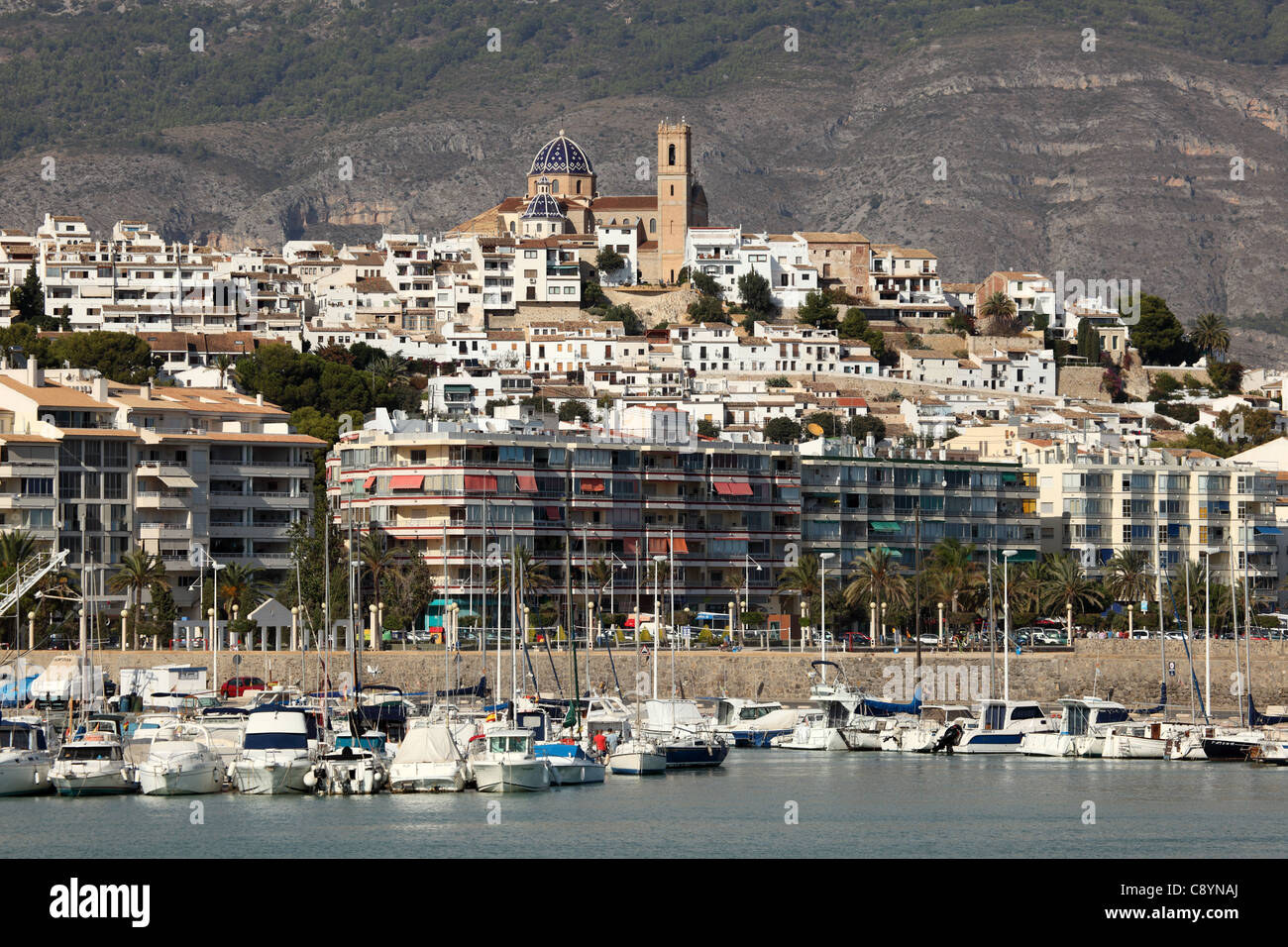 Avis de Mediterranean Resort Altea, Espagne Banque D'Images