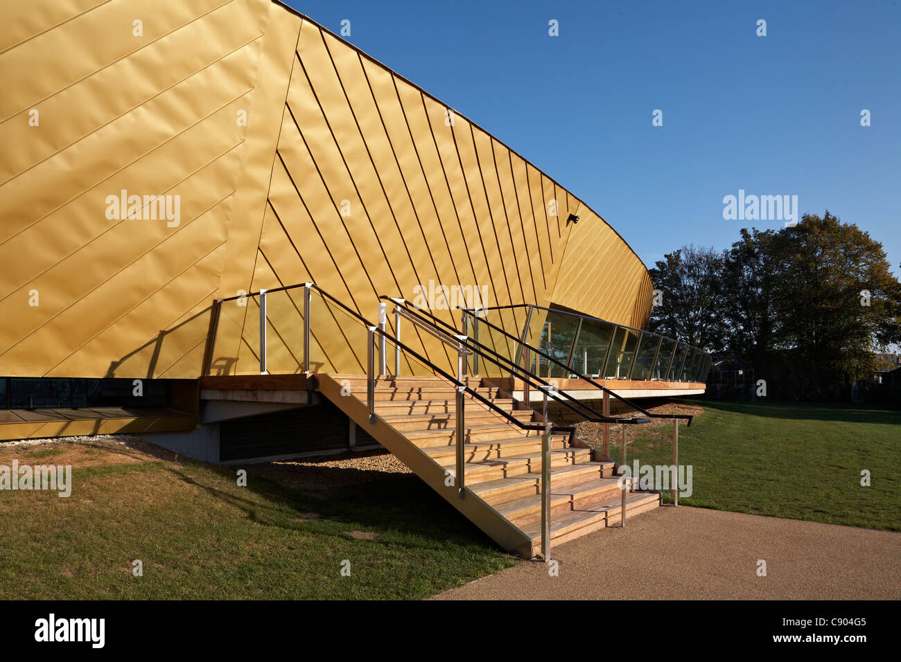 Angleterre Essex Colchester Arts Centre Firstsite Gallery architecte Rafael Vinoly élévations latérales et arrière Banque D'Images