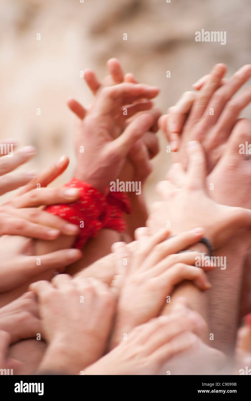 Tour des Castellers - Catalogne Banque D'Images