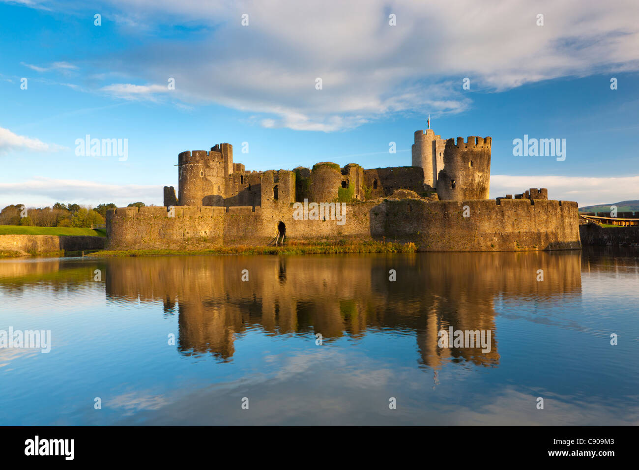 Château de Caerphilly, Caerphilly, pays de Galles, Royaume-Uni, Europe Banque D'Images