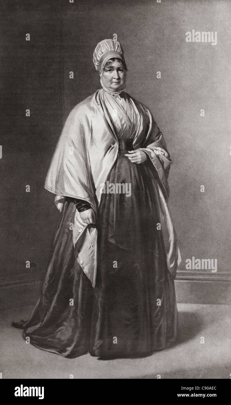 Betsy Elizabeth Fry, 1780 - 1845, née Gurney. Prison anglais reformer, réformateur social et philanthrope chrétien Banque D'Images