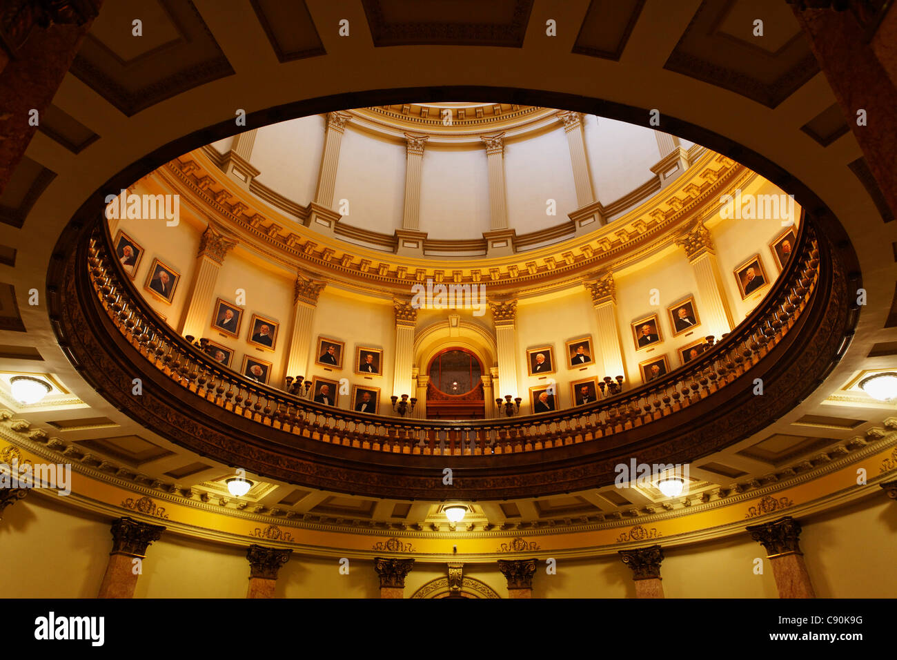 Galerie des présidents des USA, Capitol, architecte Elie E. Myers, 200 East Colfax Avenue, Denver, Colorado, États-Unis d'Amérique Banque D'Images