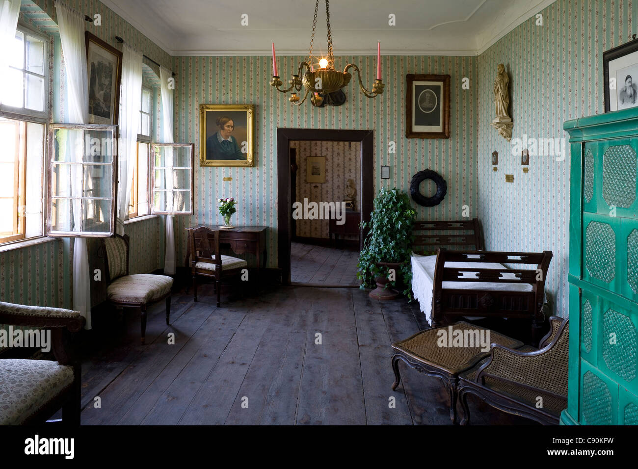 La poétesse Annette von Droste-Huelshoffs mort au château de Meersburg Meersburg Lac de Constance Bade-wurtemberg Allemagne Europe Banque D'Images