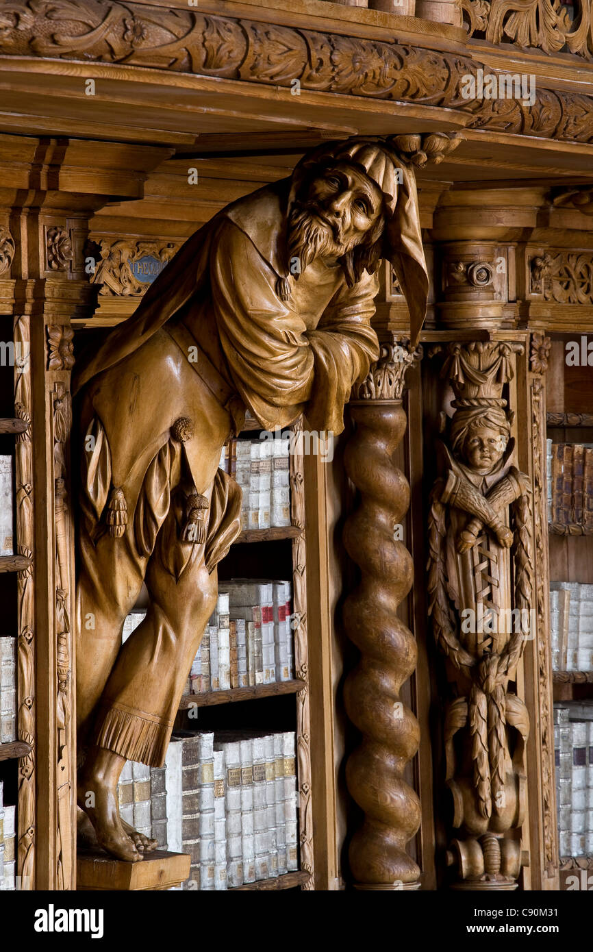 Dans la bibliothèque du monastère de Waldsassen, Allemagne Banque D'Images