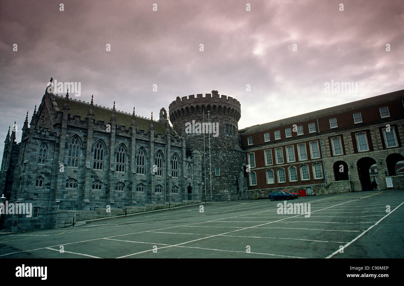 Le Château de Dublin sur Dame Street de Dublin était jusqu'en 1922, la siège de la domination britannique en Irlande et est maintenant un Irish Banque D'Images