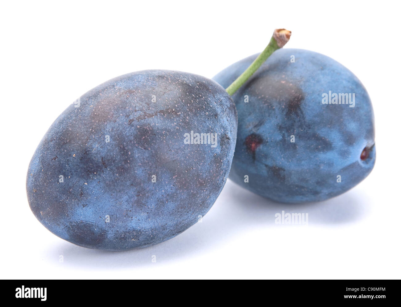 Blue fruit mûres libre isolated on white Banque D'Images