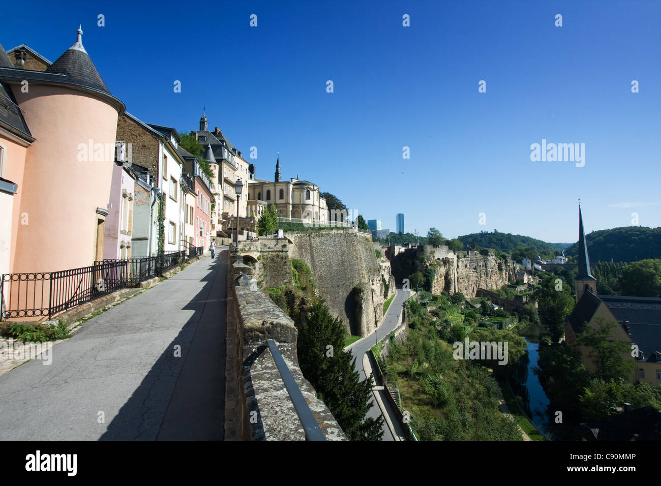 Chemin De La Corniche Chemin de la Corniche Luxembourg Photo Stock - Alamy