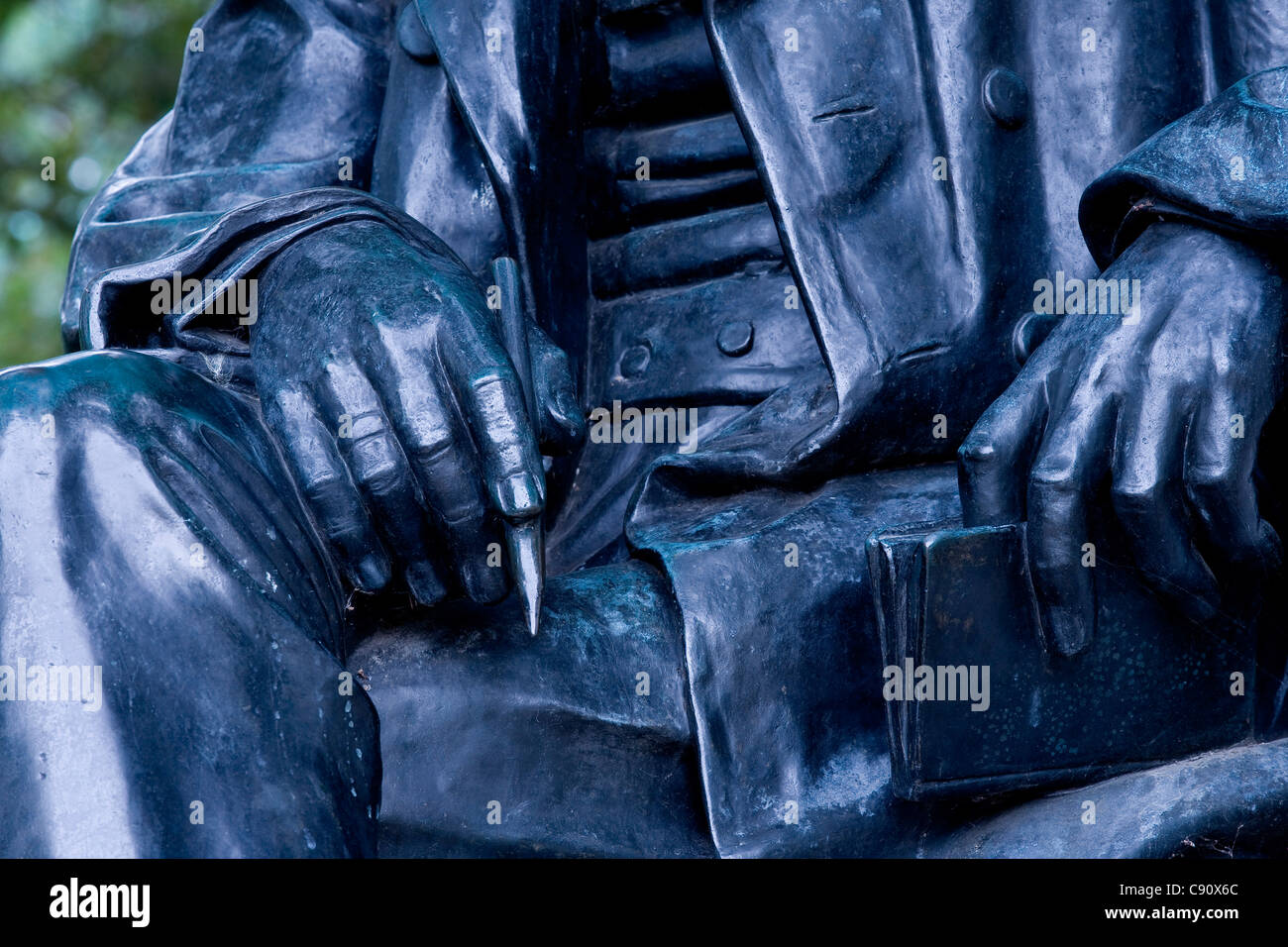 Détail de Theodor Fontane Neuruppin, Memorial, Brandenburg, Germany, Europe Banque D'Images