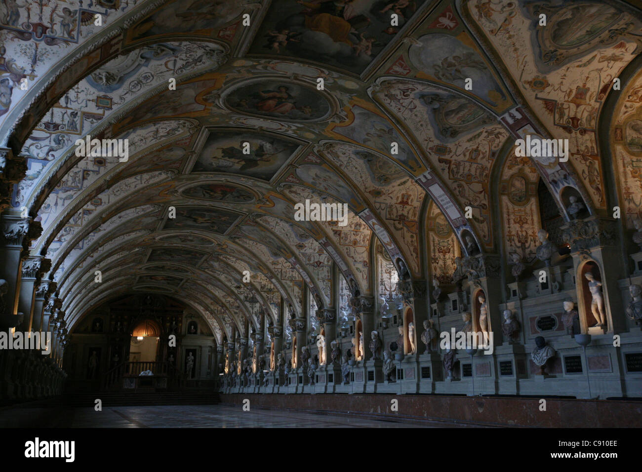 Hall Renaissance de l'Antiquarium de Le palais Residenz à Munich, Allemagne. Banque D'Images