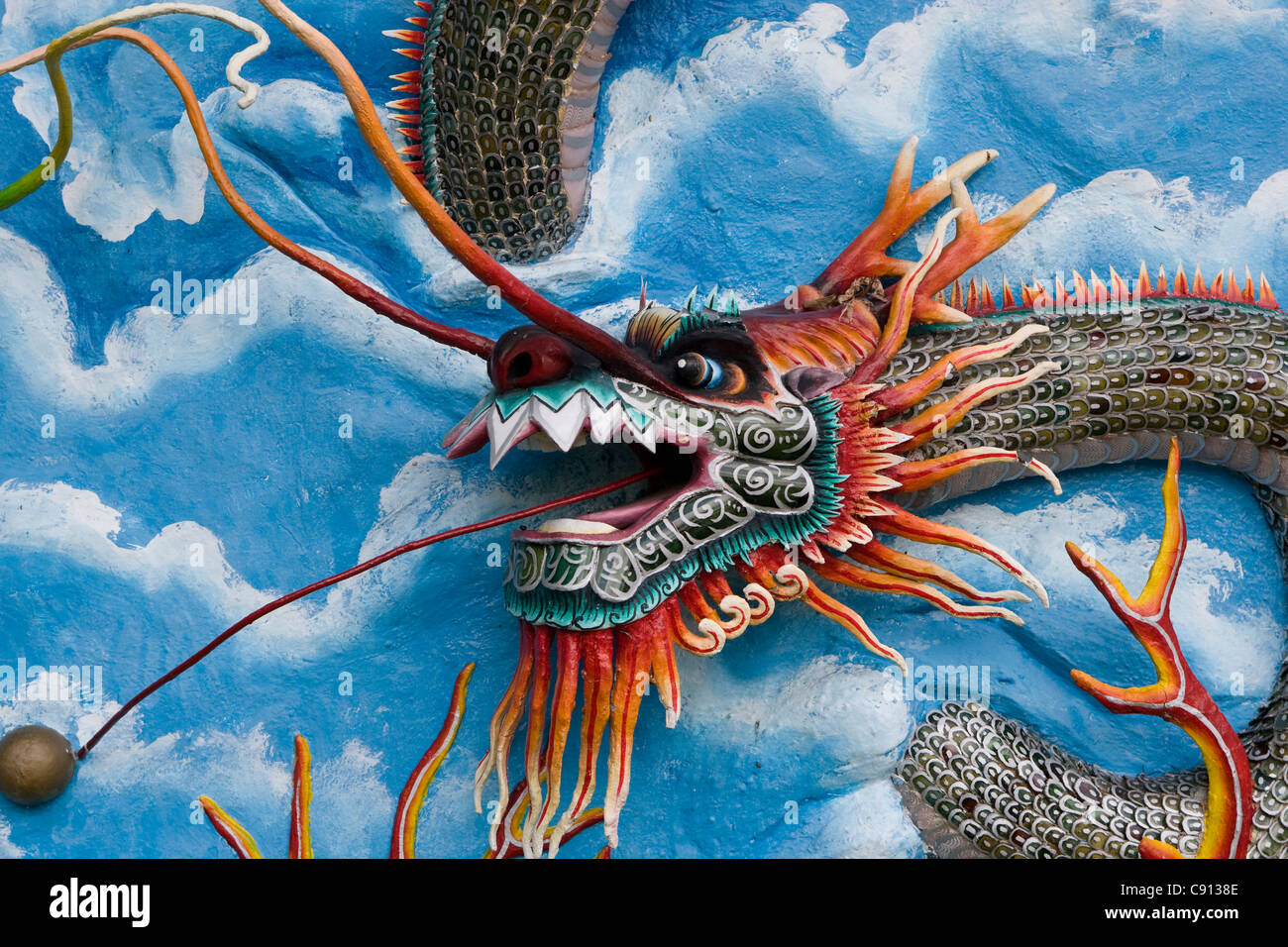 Les panneaux de mur [Hua Song] Musée : monstres dragon mythique Banque D'Images