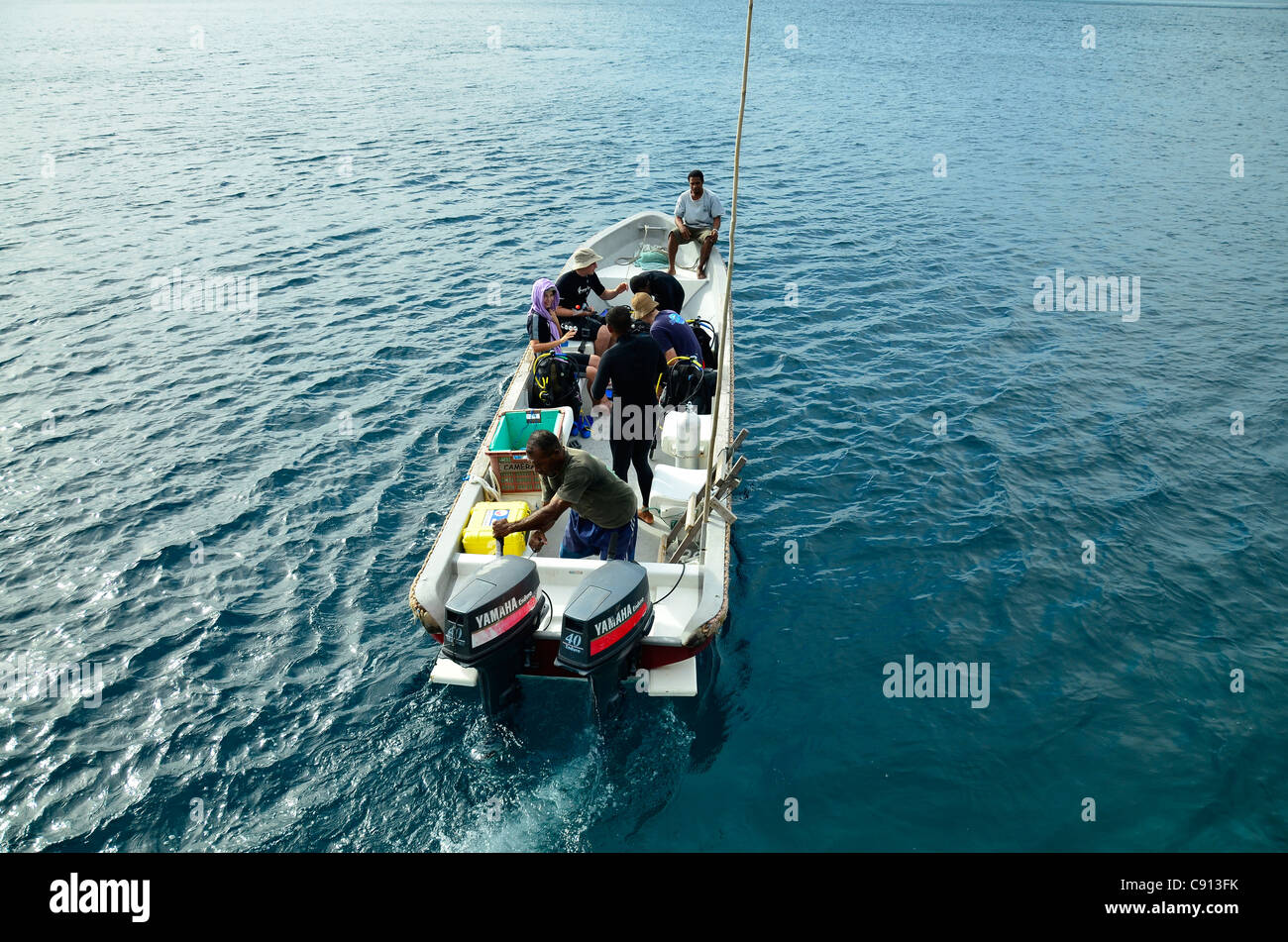 Voyage de plongée Kri Eco Resort, Raja Ampat islands près de la Papouasie occidentale, en Indonésie dans le triangle de corail, de l'océan Pacifique. Banque D'Images
