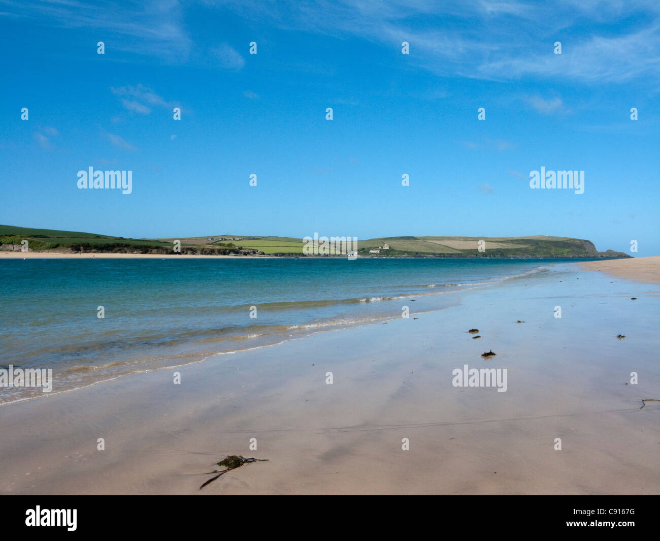 Et le chameau Daymer Bay sont très belles étendues de l'estuaire de la côte nord des Cornouailles. Banque D'Images