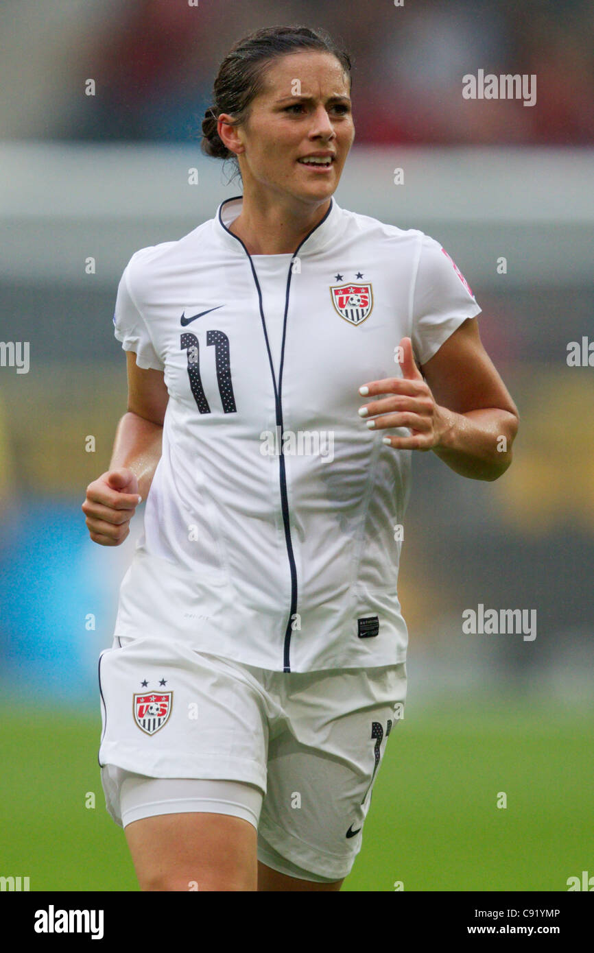 Alex Krieger des États-Unis en action lors d'un 2011 Coupe du Monde féminine de la fifa de football match de demi-finale contre la France. Banque D'Images