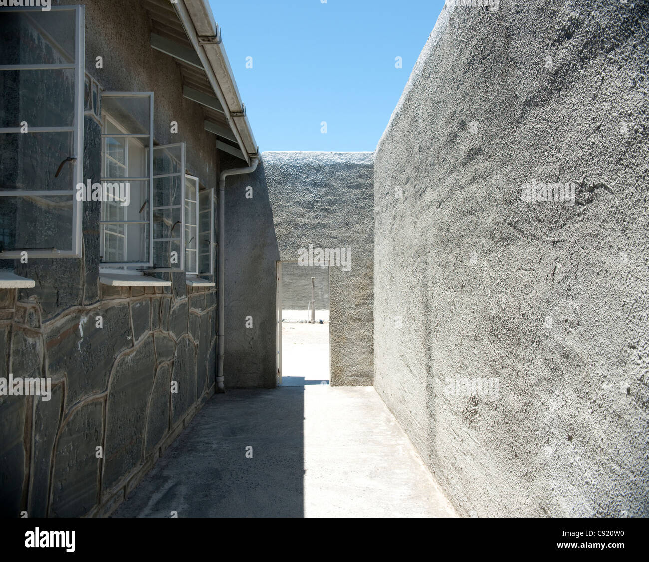 L'île de Robben Island au large de la côte de Cape Town Afrique du Sud était autrefois une prison où les prisonniers politiques et généraux ont été Banque D'Images