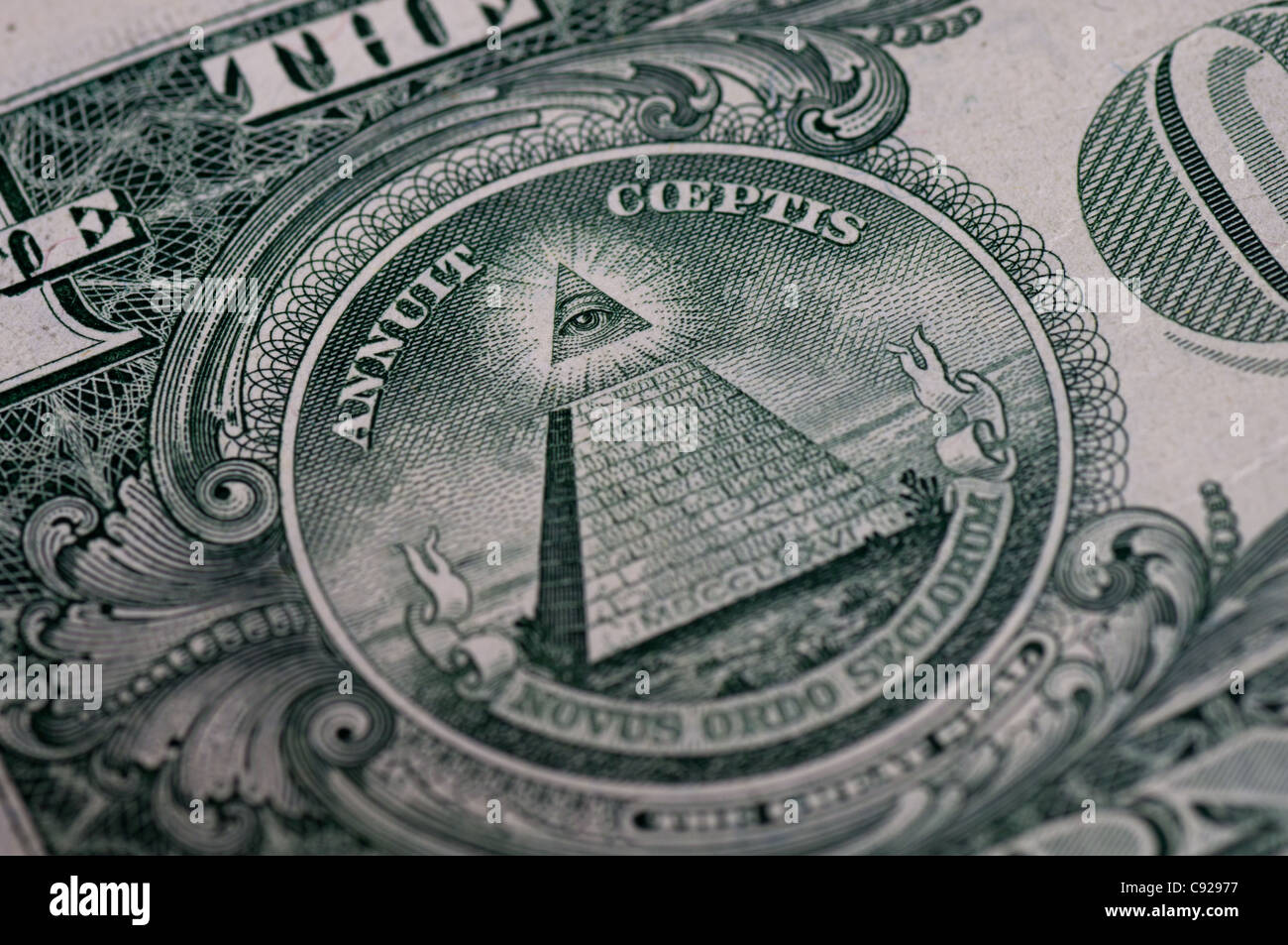 Symbole sur un dollar Banque D'Images
