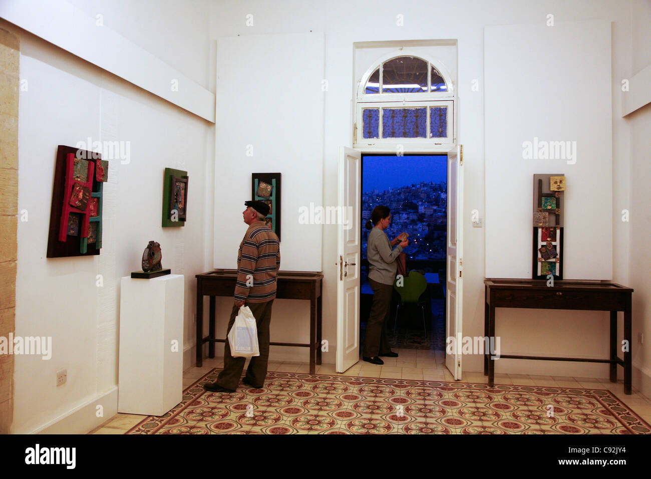 Galerie d'art Darat Al Funun, Amman, Jordanie. Banque D'Images