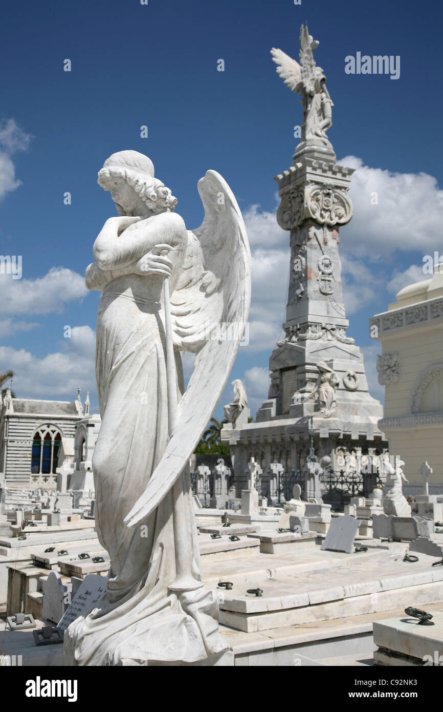 Cimetière Colon à La Havane, Cuba. Banque D'Images