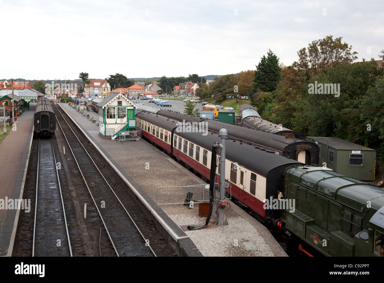 La station de Sheringham sur le chemin North Norfolk Banque D'Images