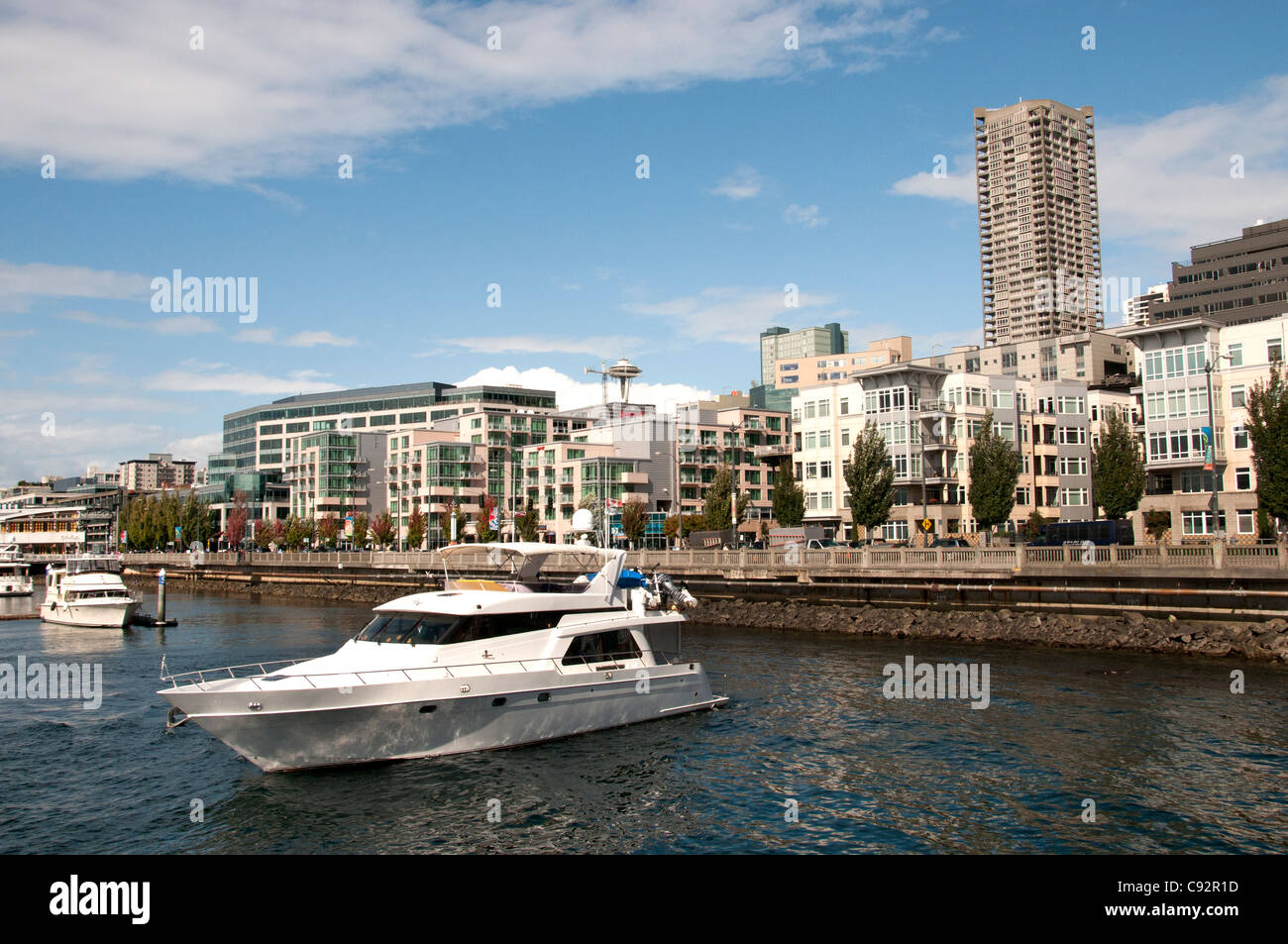 Front de mer de la baie de Seattle Downtown Town City Washington United States Banque D'Images