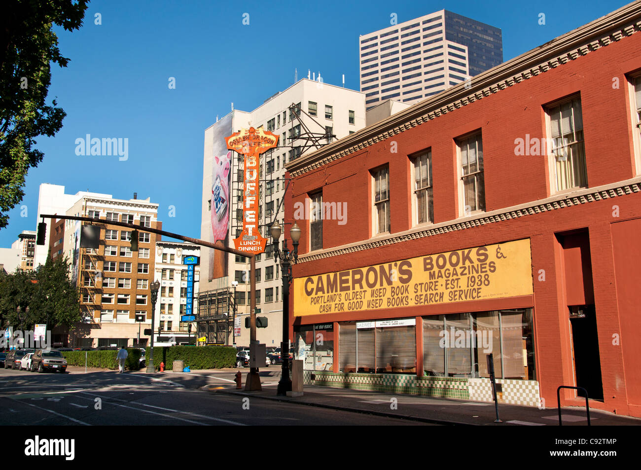 Les Camerons utilisé livre livres Portland Town City Oregon United States of America USA Banque D'Images