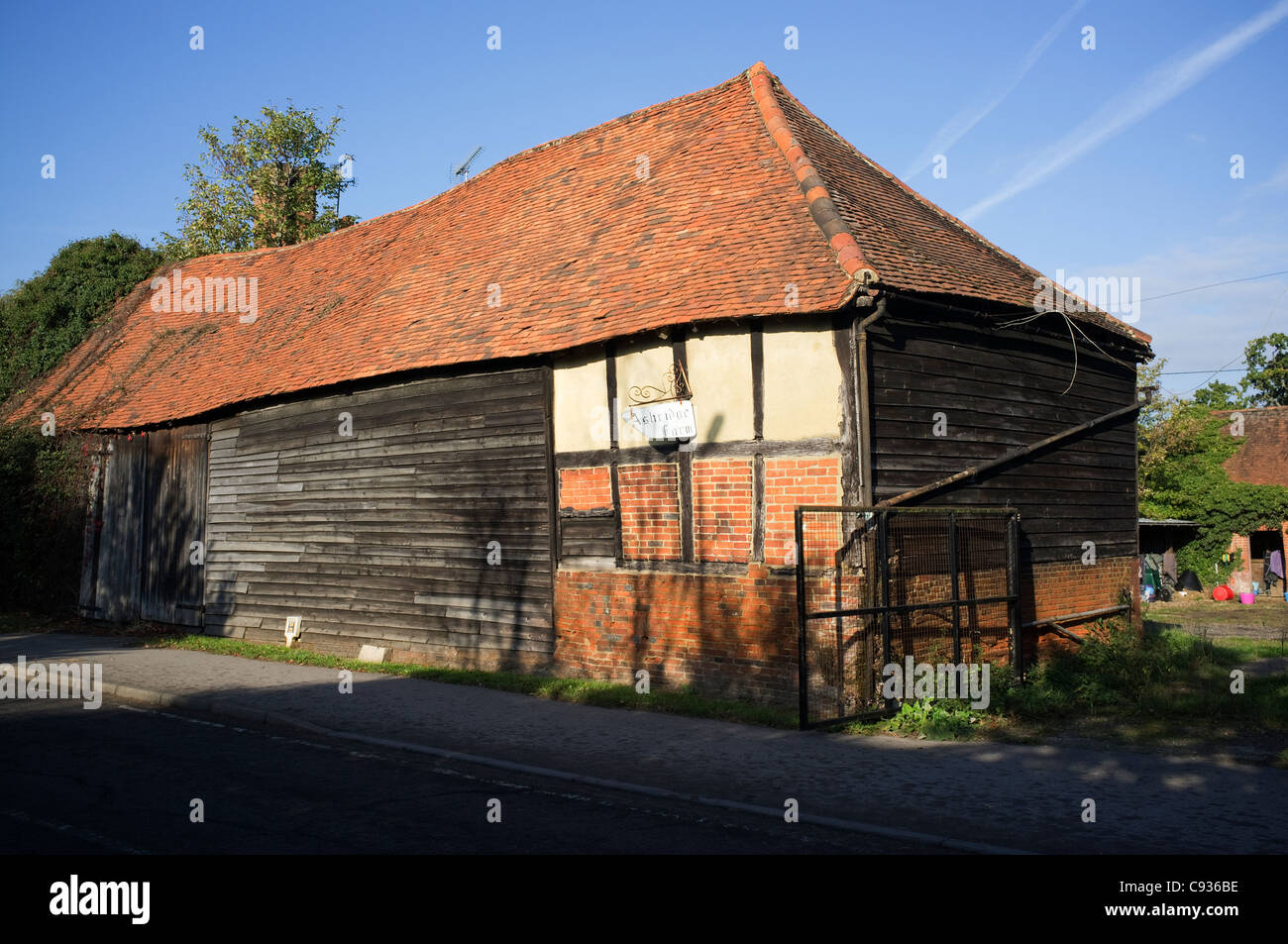 Grange de ferme Ashridge, Wokingham, Berkshire Banque D'Images
