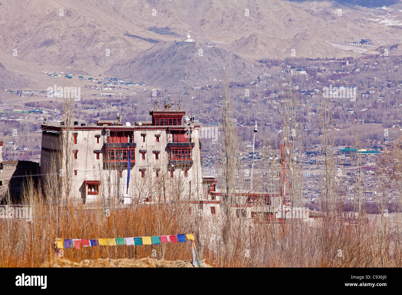 L'Inde, le Ladakh, Stok. Palais Stok, résidence de la Reine du Ladakh. Banque D'Images