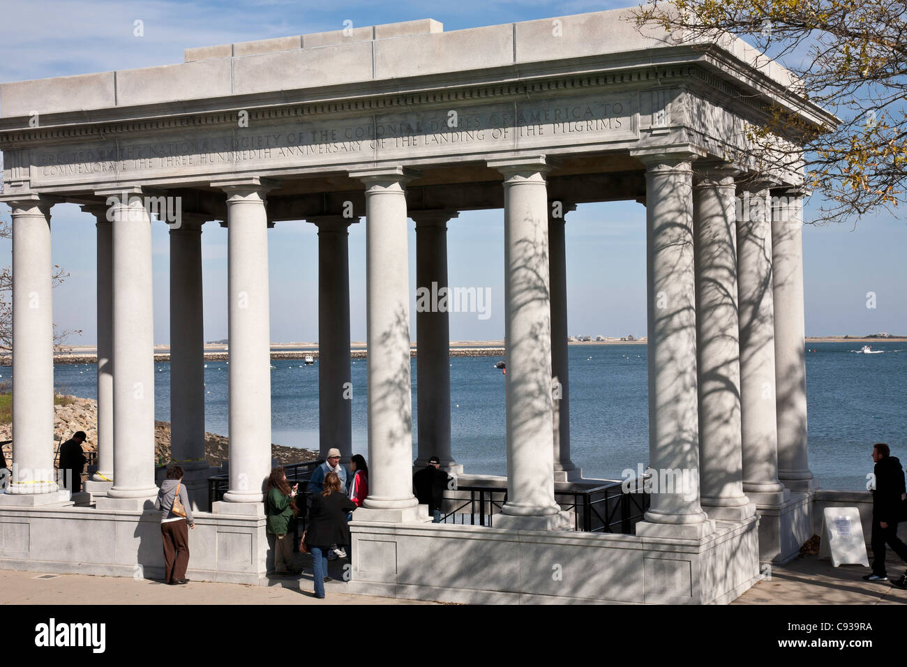 Plymouth Rock portique, Plymouth, MA Banque D'Images