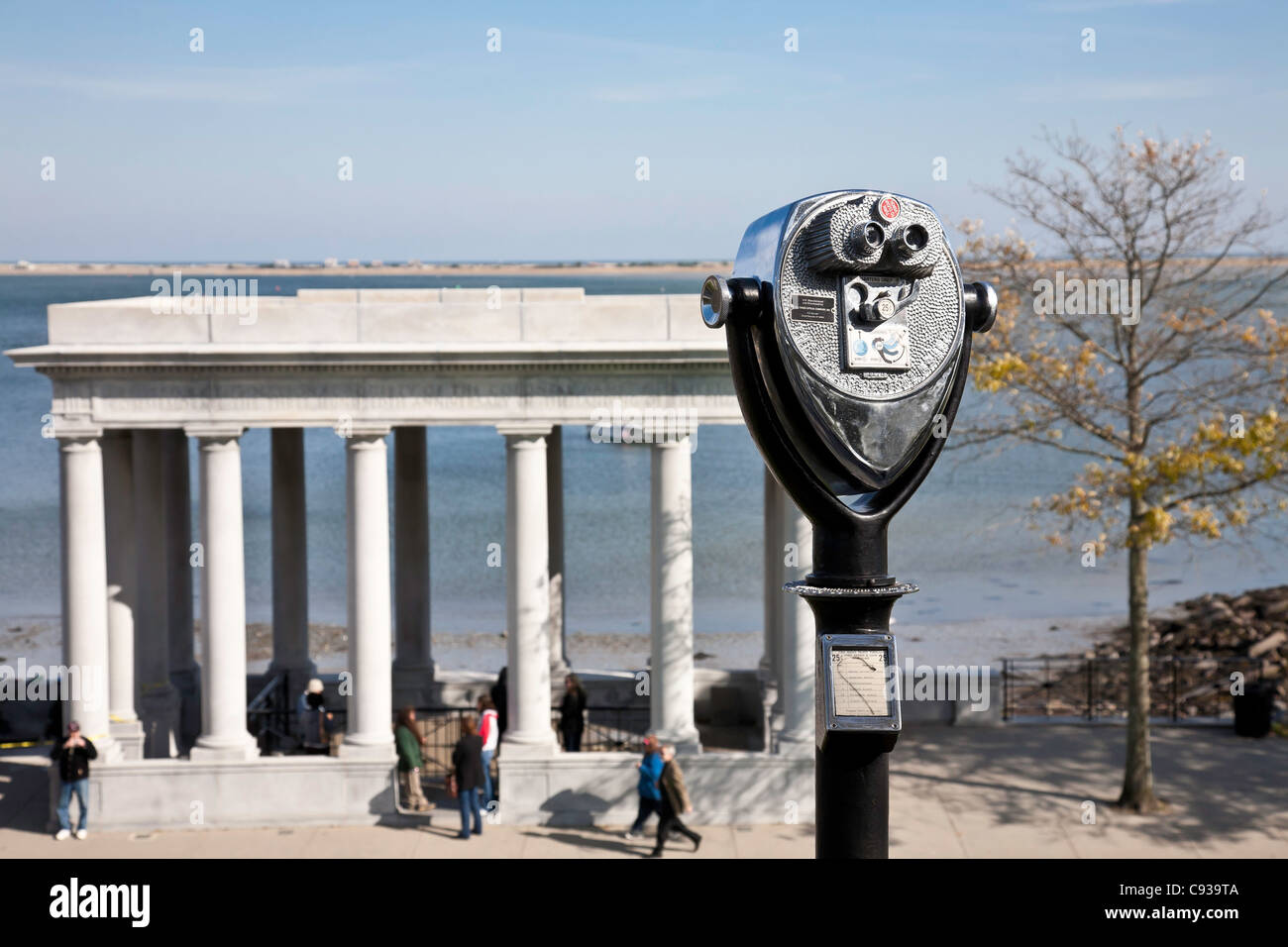 Plymouth Rock portique, Plymouth, MA Banque D'Images