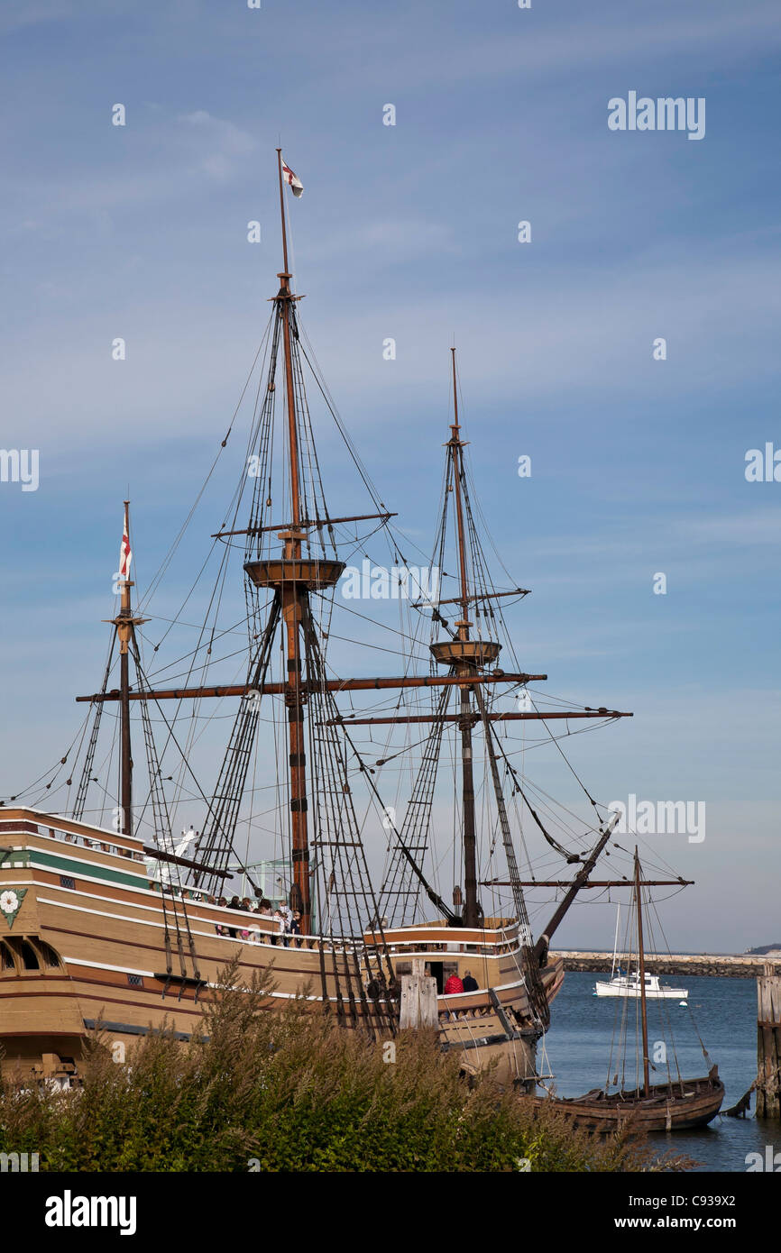 Voilier Mayflower Replica, Plymouth, MA Banque D'Images