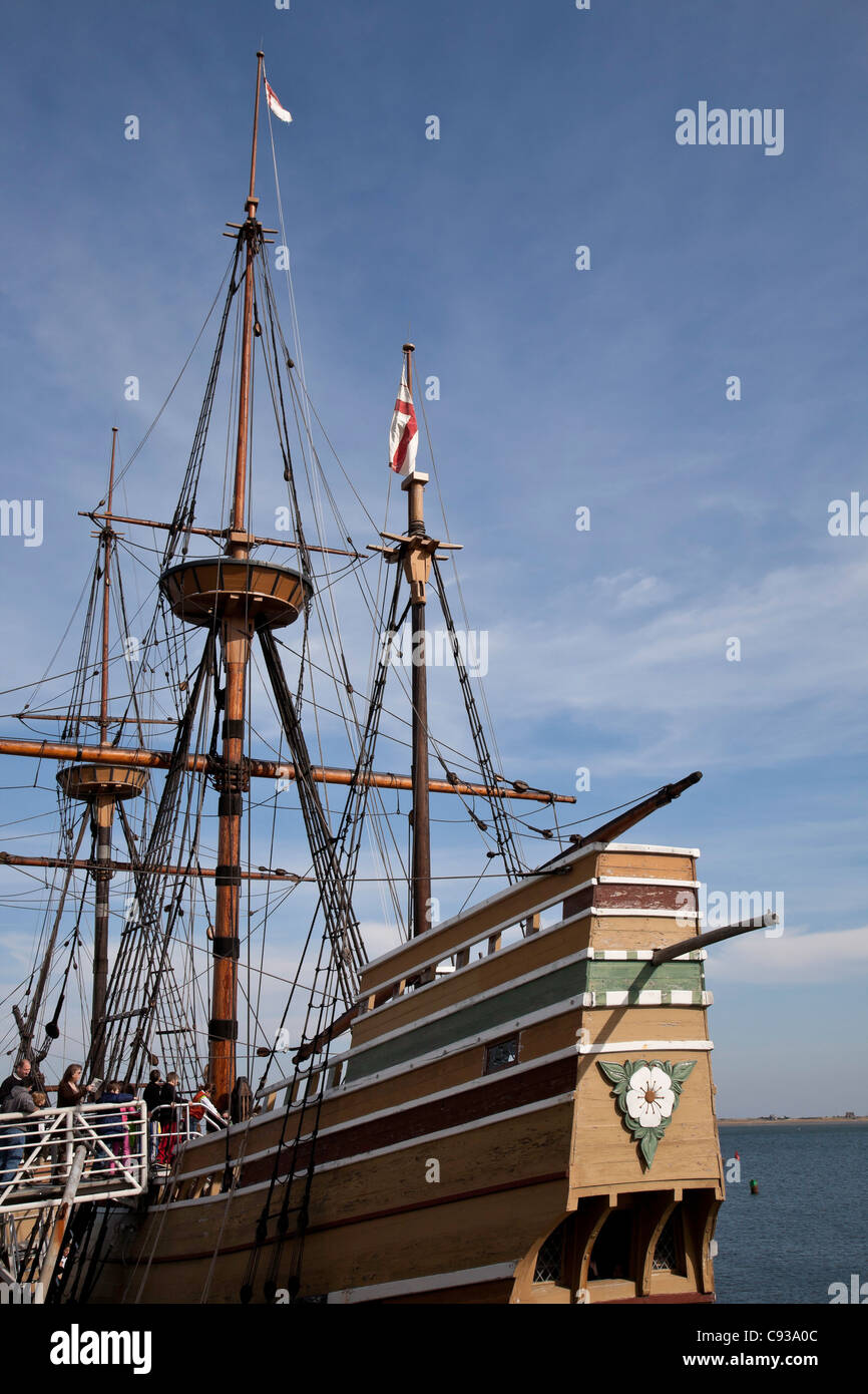 Voilier Mayflower Replica, Plymouth, MA Banque D'Images