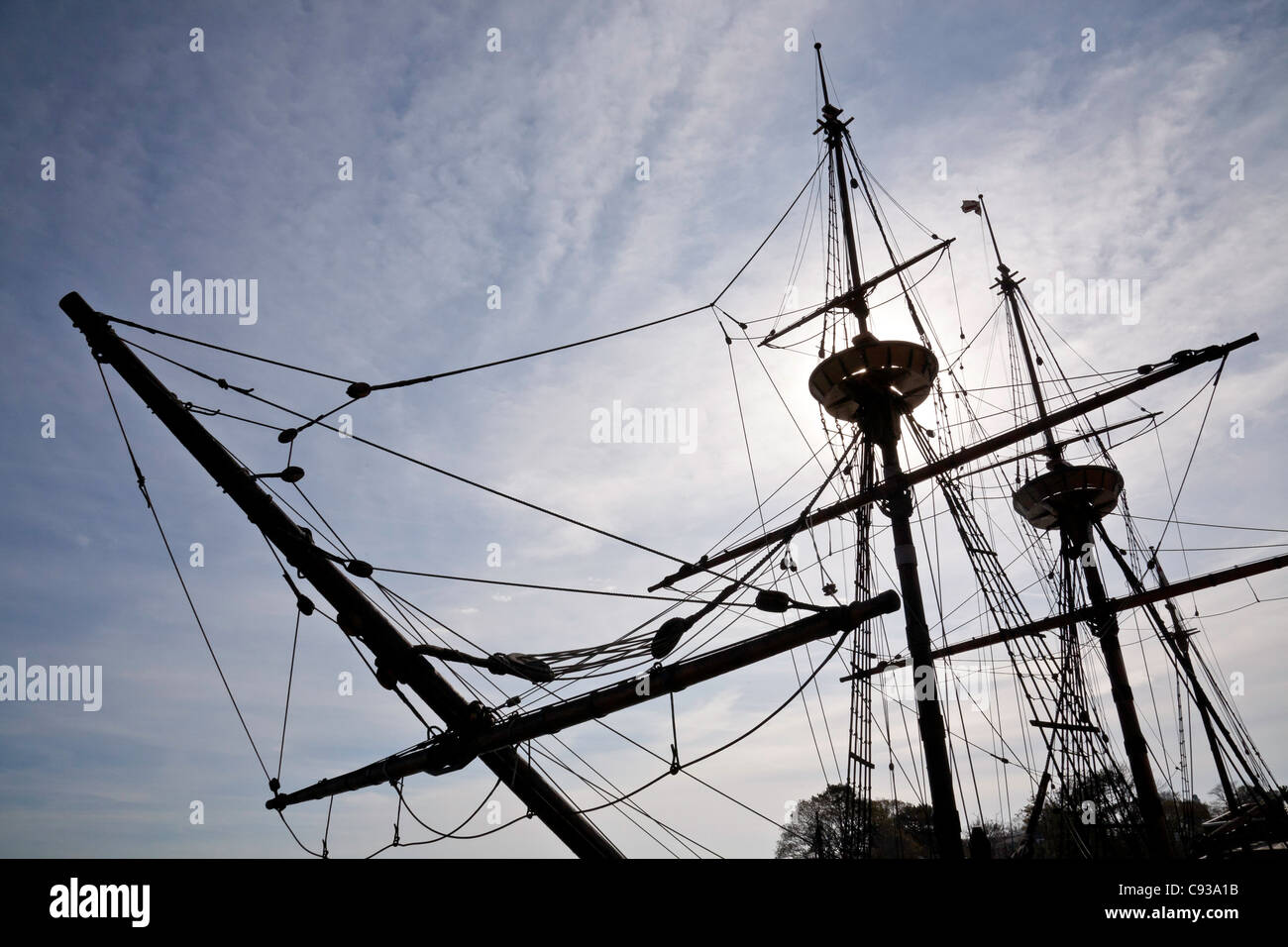 Voilier Mayflower Replica, Plymouth, MA Banque D'Images