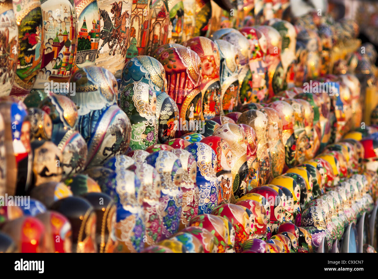 Matrioshkas, poupées russes, Moscou Banque D'Images