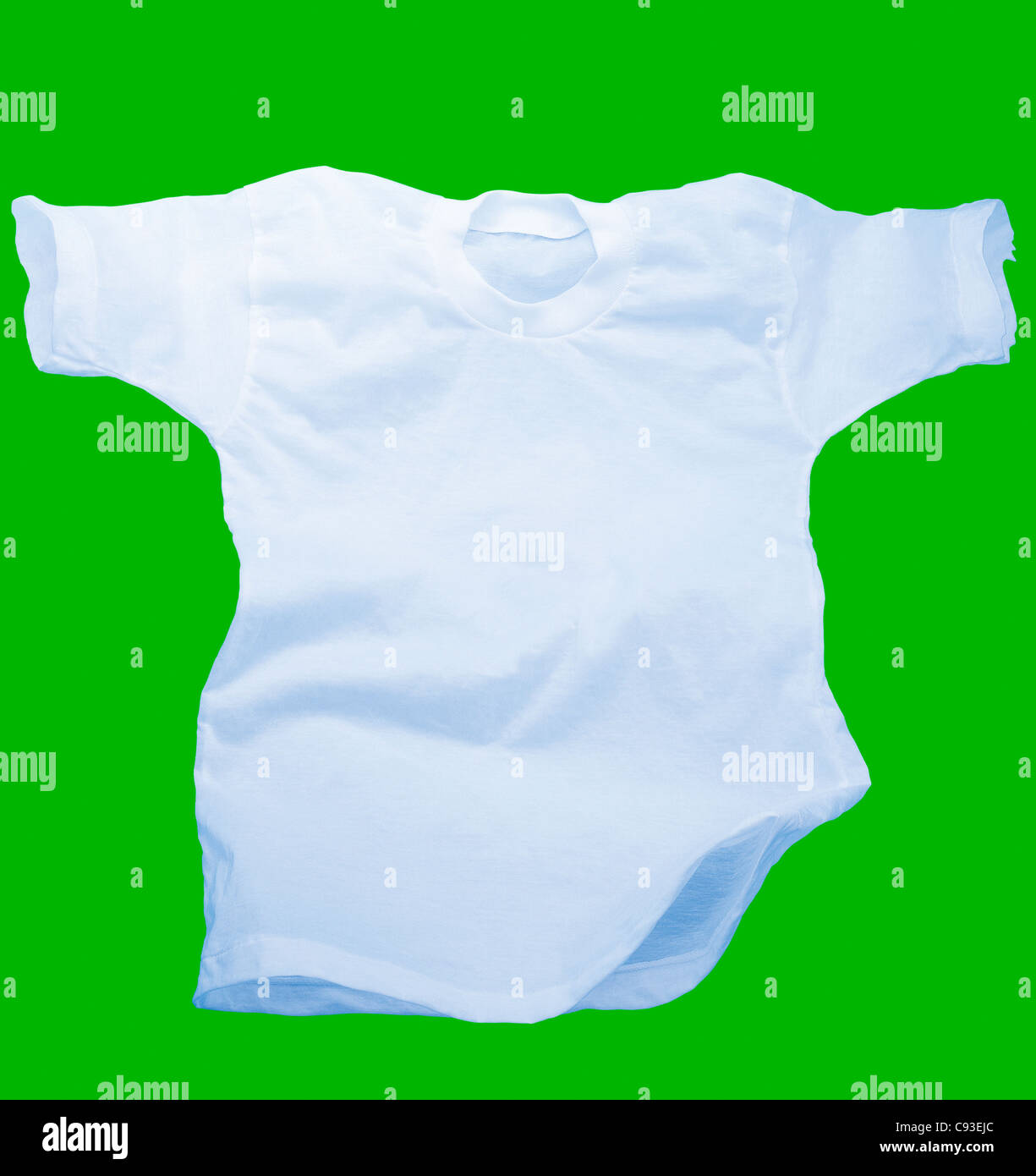 Chemise blanche tourbillonnante sur un écran vert Banque D'Images