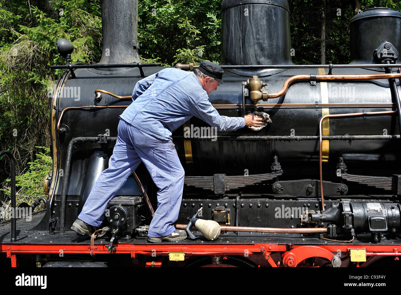 Train historique : le coni'Fer, Jura, France. Banque D'Images