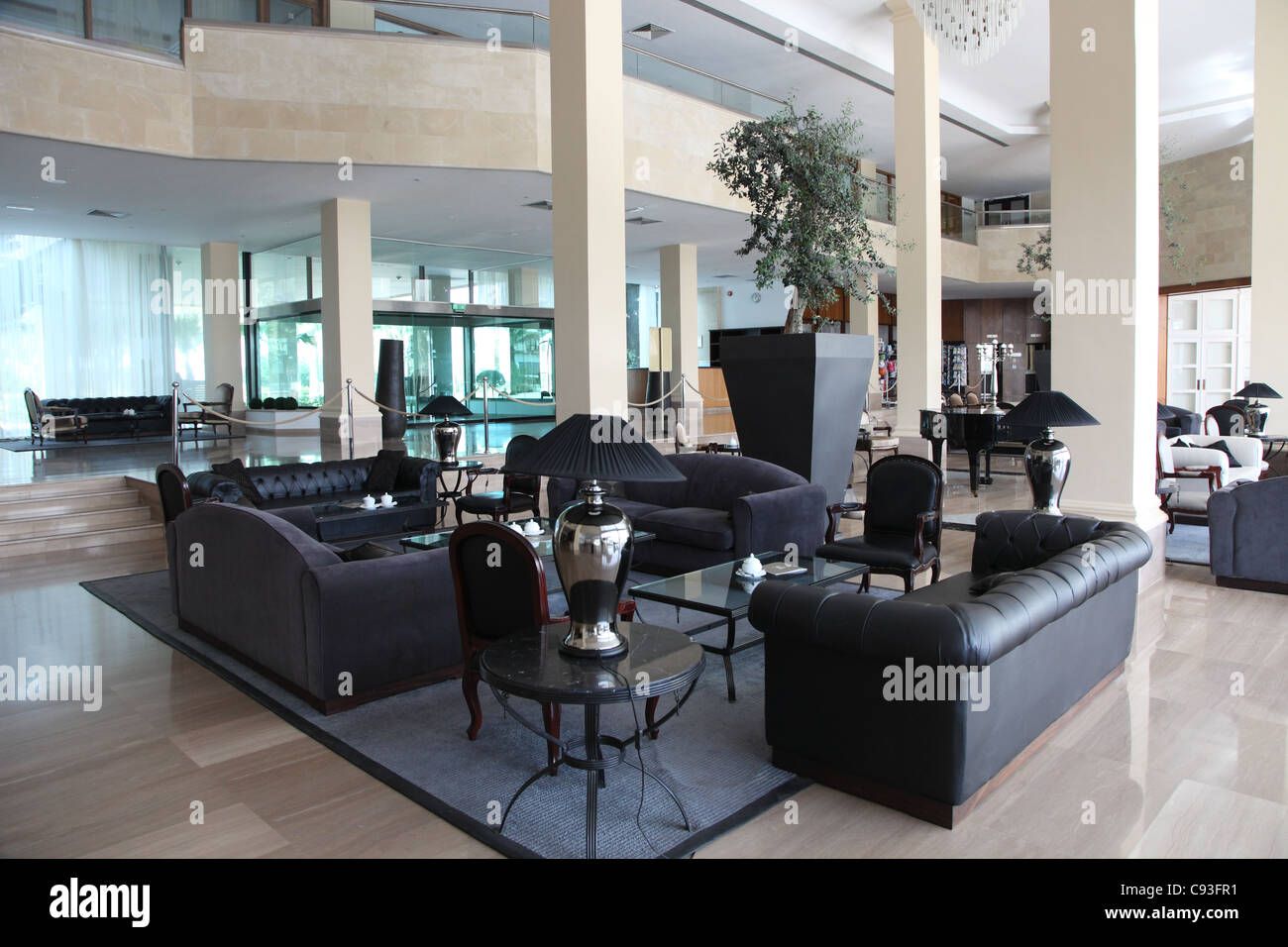 Hall de l'hôtel Grecian Bay, Chypre Banque D'Images