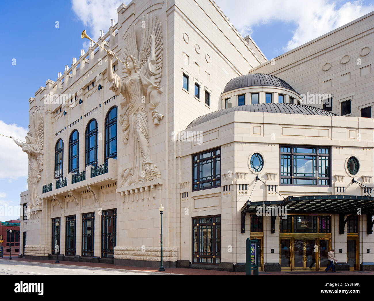 Bass Performance Hall, rue du Commerce, Fort Worth, Texas, États-Unis Banque D'Images