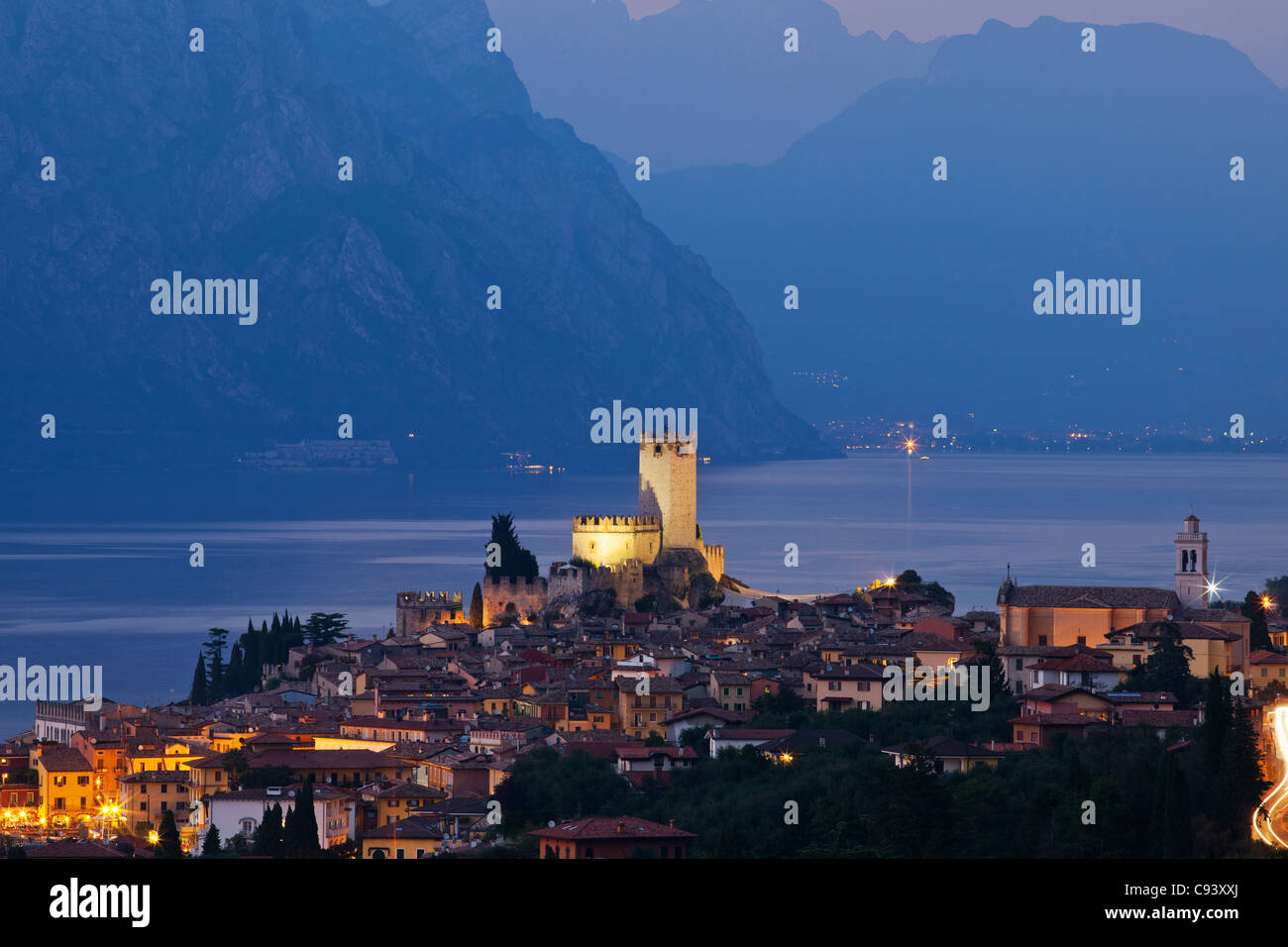 Italie, Vénétie, le lac de Garde, Malcesine Banque D'Images