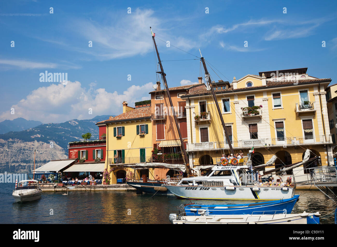Autocollant Vintage Lac De Garde - Malcesine - Italie - Années 80