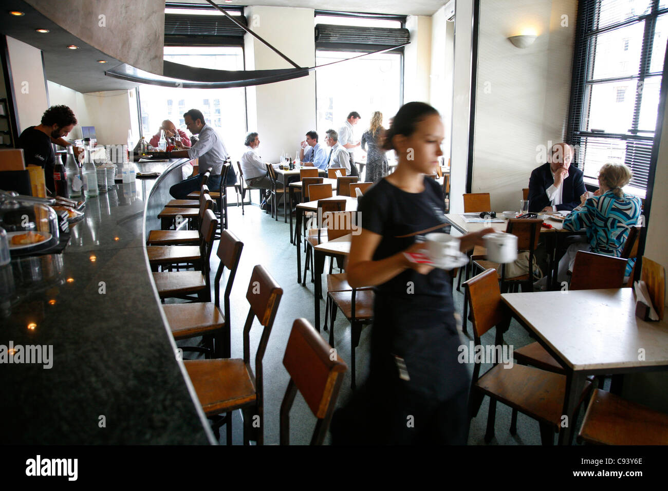 Café Bacacay, Montevideo, Uruguay. Banque D'Images