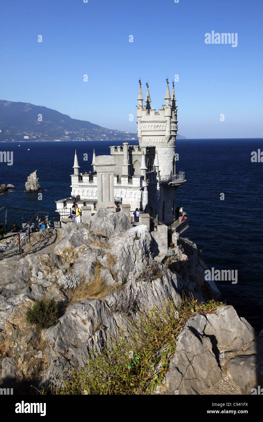 Nid d'HIRONDELLES CASTLE CAPE AI-TODOR CRIMÉE UKRAINE 27 Septembre 2011 Banque D'Images