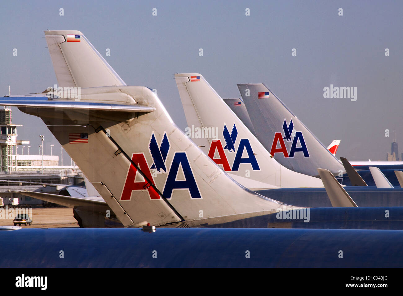Les avions d'American Airlines Banque D'Images