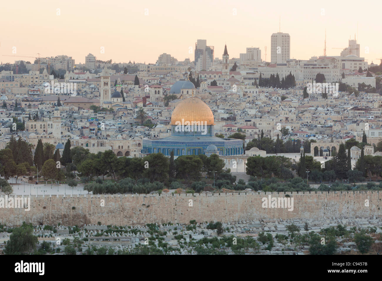Vue panoramique de Jérusalem, Israël Banque D'Images