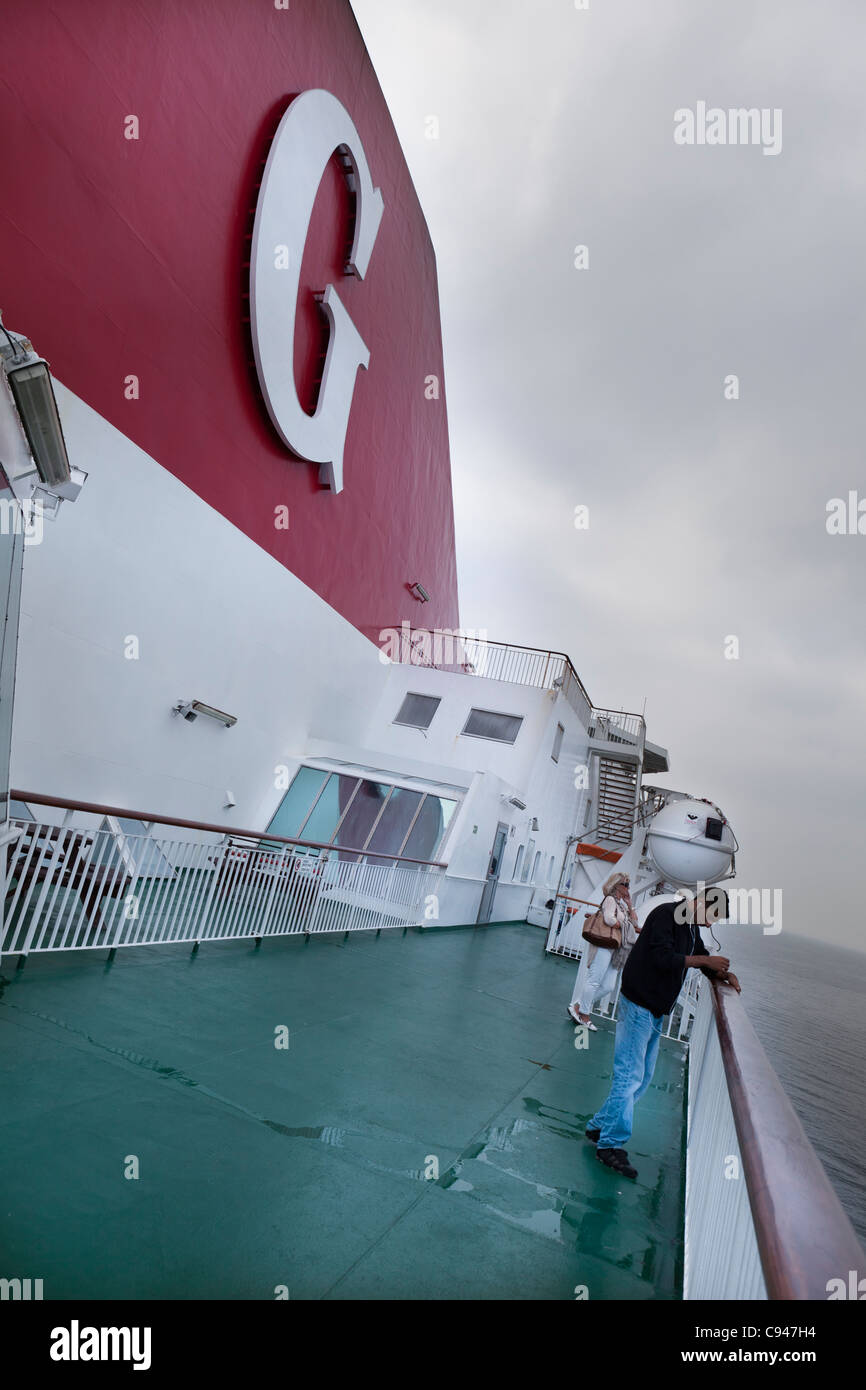 Ferry à destination Gotland, Gotland, Gotlandsfärjan (Suède) Banque D'Images