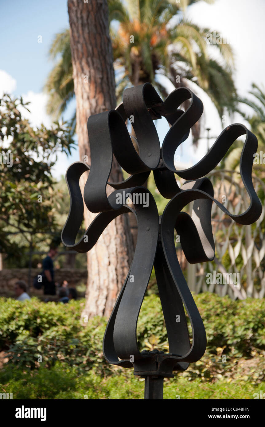 Croix de la Miralles estate, le parc Guell, Barcelone, Espagne Banque D'Images
