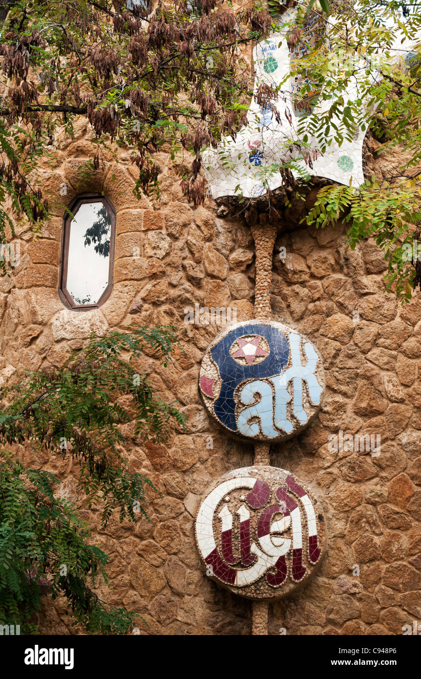 Parc Guell, Barcelone, Espagne Banque D'Images